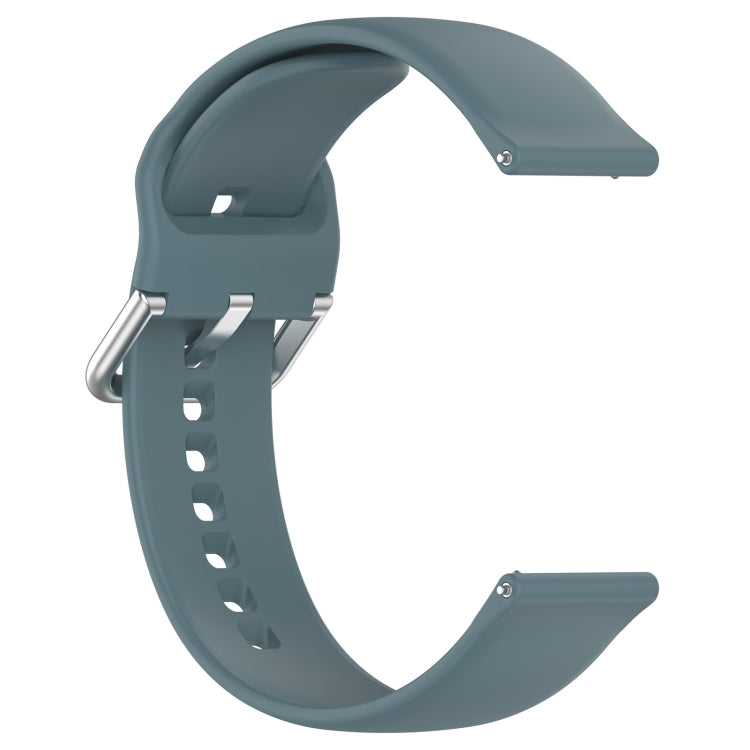 For CMF Watch Pro D395 22mm Solid Color Silver Buckle Silicone Watch Band, Size:L(Rock Blue) - Watch Bands by PMC TechLife | Online Shopping South Africa | PMC TechLife