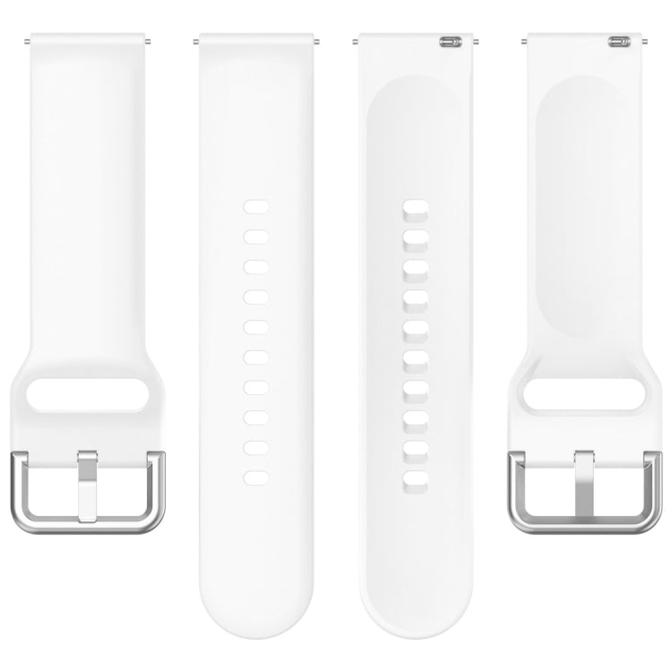 For CMF Watch Pro D395 / Watch Pro 2 22mm Solid Color Silver Buckle Silicone Watch Band, Size:S(White) - Watch Bands by PMC TechLife | Online Shopping South Africa | PMC TechLife | Buy Now Pay Later Mobicred