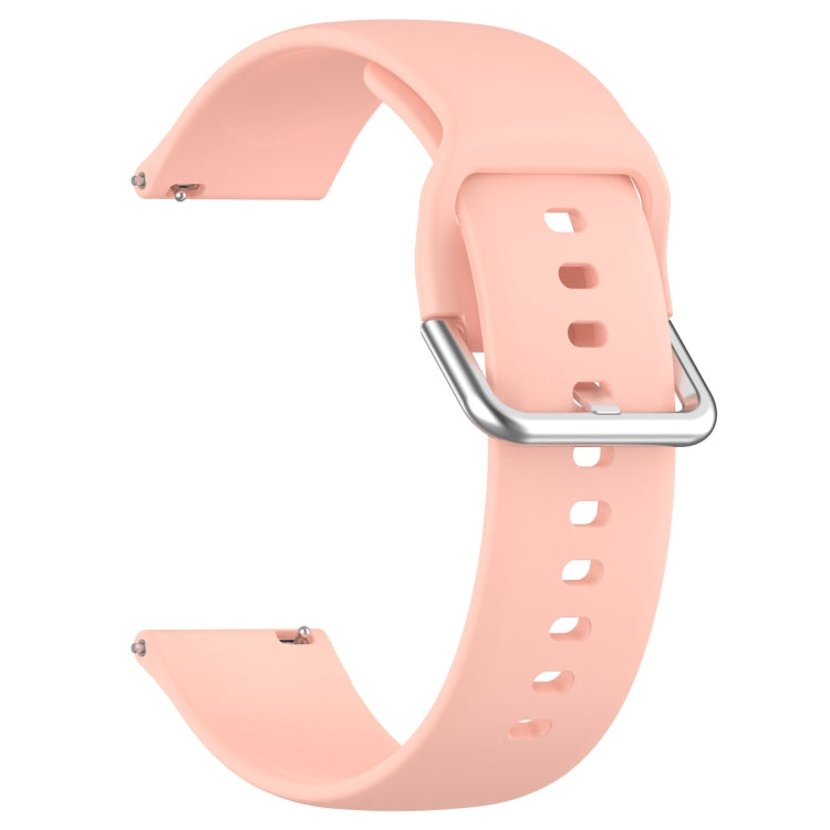 For CMF Watch Pro D395 22mm Solid Color Silver Buckle Silicone Watch Band, Size:S(Light Pink) - Watch Bands by PMC TechLife | Online Shopping South Africa | PMC TechLife