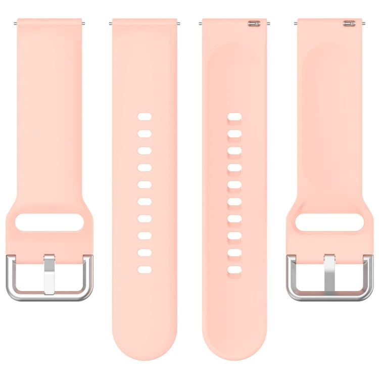 For CMF Watch Pro D395 22mm Solid Color Silver Buckle Silicone Watch Band, Size:S(Light Pink) - Watch Bands by PMC Jewellery | Online Shopping South Africa | PMC Jewellery