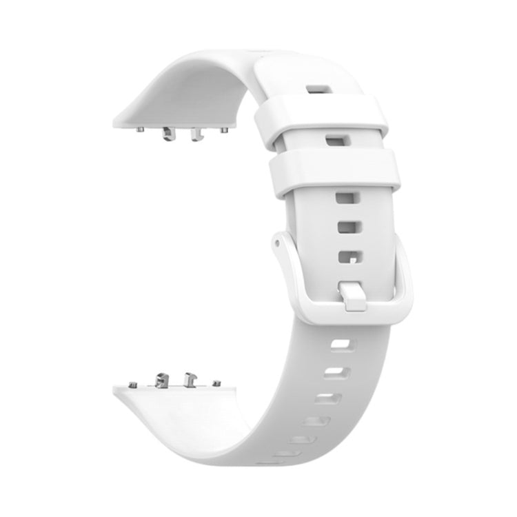 For Samsung Galaxy Fit 3 Solid Color Buckle Silicone Watch Band(White) - Watch Bands by PMC Jewellery | Online Shopping South Africa | PMC Jewellery