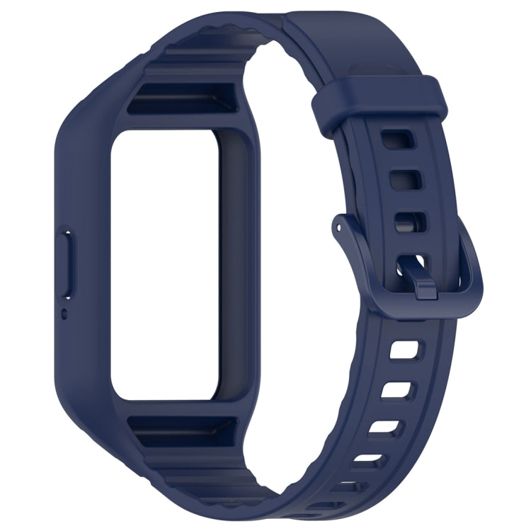 For Samsung Galaxy Fit 3 Solid Color Integrated TPU Watch Band(Midnight Blue) - Watch Bands by PMC Jewellery | Online Shopping South Africa | PMC Jewellery