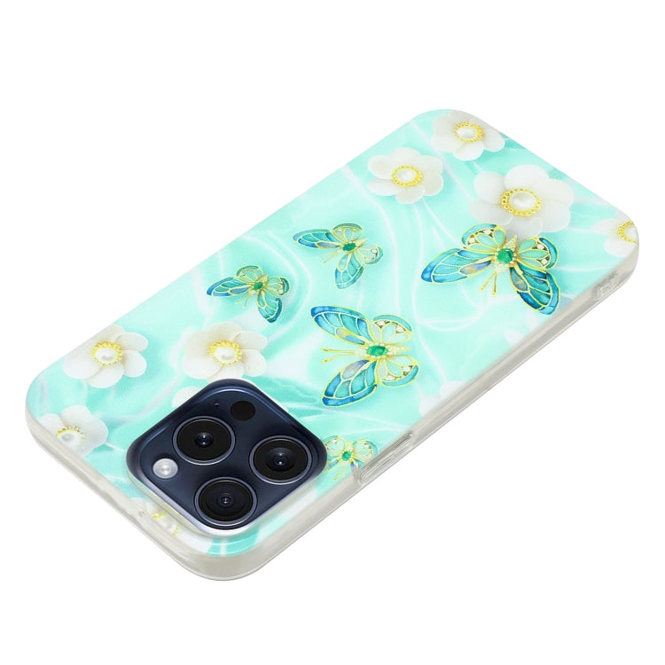 For iPhone 16 Pro Colorful Painting Pattern TPU Phone Case(Butterflies) - iPhone 16 Pro Cases by PMC TechLife | Online Shopping South Africa | PMC TechLife | Buy Now Pay Later Mobicred