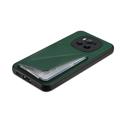 For Honor Magic6 Pro 5G D04 Calf Texture Dual Card Slot Holder Phone Case(Green) - Honor Cases by PMC Jewellery | Online Shopping South Africa | PMC Jewellery | Buy Now Pay Later Mobicred