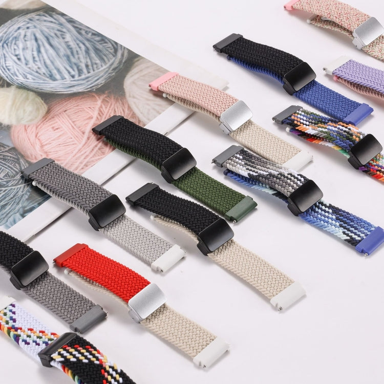 20mm Two-color Magnetic Braided Nylon Watch Band(Starlight Red) - 20mm Bands by PMC TechLife | Online Shopping South Africa | PMC TechLife