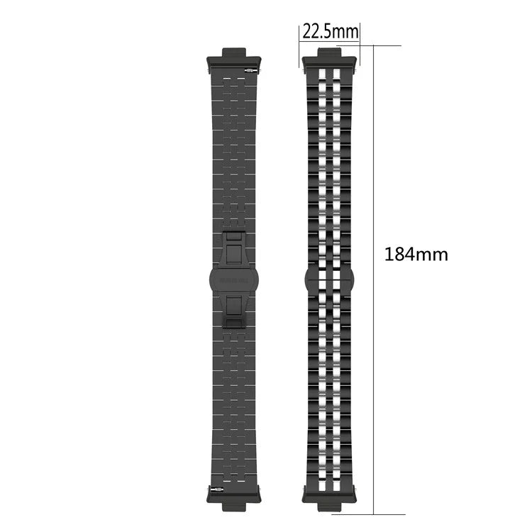 For  Xiaomi Redmi Watch 4 Five-bead Butterfly Buckle Metal Watch Band(Silver Rose Gold A) - Watch Bands by PMC Jewellery | Online Shopping South Africa | PMC Jewellery