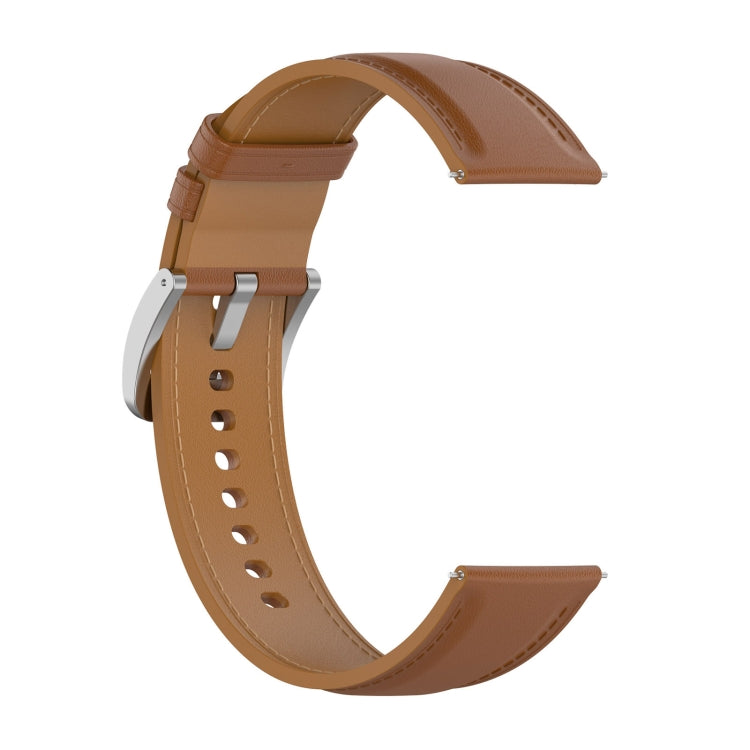 For Xiaomi Watch 2 22mm Genuine Leather Watch Band(Light Brown) - Watch Bands by PMC TechLife | Online Shopping South Africa | PMC TechLife