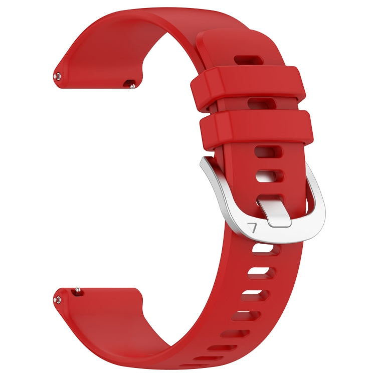 For Xiaomi Watch 2 Liquid Glossy Silver Buckle Silicone Watch Band(Red) - Watch Bands by PMC TechLife | Online Shopping South Africa | PMC TechLife