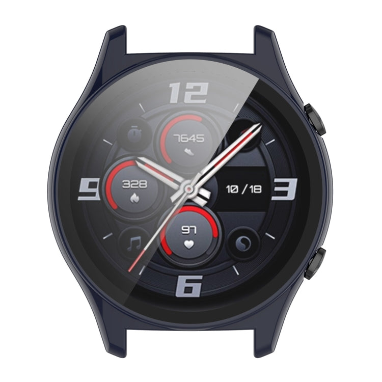 For Honor Watch GS 4 PC + Tempered Film Integrated Watch Protective Case(Ink Blue) - Watch Cases by PMC TechLife | Online Shopping South Africa | PMC TechLife
