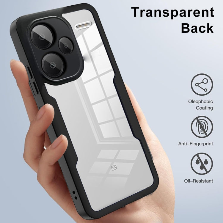 For Xiaomi Redmi Note 13 Pro+ 5G Acrylic + TPU 360 Degrees Full Coverage Phone Case(Black) - Note 13 Pro+ Cases by PMC TechLife | Online Shopping South Africa | PMC TechLife