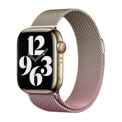 For Apple Watch Series 4 44mm Milan Gradient Loop Magnetic Buckle Watch Band(Gold Light Pink) - Watch Bands by PMC Jewellery | Online Shopping South Africa | PMC Jewellery