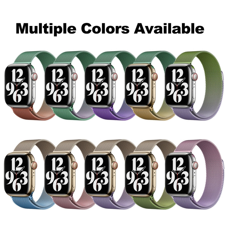 For Apple Watch Series 5 44mm Milan Gradient Loop Magnetic Buckle Watch Band(Orange Green) - Watch Bands by PMC Jewellery | Online Shopping South Africa | PMC Jewellery