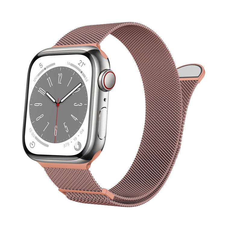 For Apple Watch Series 8 41mm Two Color Milanese Loop Magnetic Watch Band(Pink Orange) - Watch Bands by PMC Jewellery | Online Shopping South Africa | PMC Jewellery