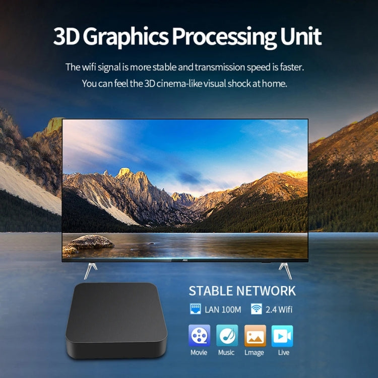 MXQ Pro RK3228A Quad-Core CPU 4K HD Network Set-Top Box, RAM:2GB+16GB(EU Plug) - RK3228A by PMC TechLife | Online Shopping South Africa | PMC TechLife | Buy Now Pay Later Mobicred