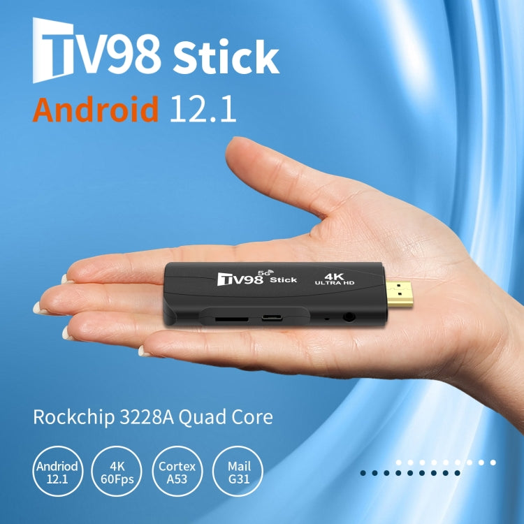 TV98 Rockchip 3228A Quad Core 4K HD Bluetooth Android TV Stick, RAM:4GB+32GB(AU Plug) - Android TV Sticks by PMC Jewellery | Online Shopping South Africa | PMC Jewellery | Buy Now Pay Later Mobicred