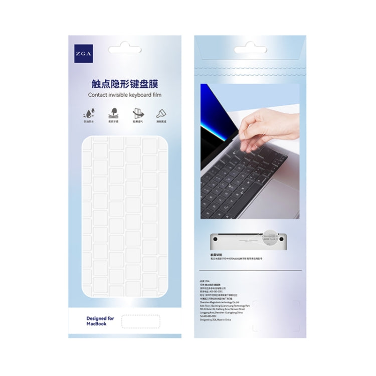 For MacBook Pro 13.3 inch 2020 ZGA Contact Invisible TPU Keyboard Protective Film - Keyboard Protector by ZGA | Online Shopping South Africa | PMC Jewellery | Buy Now Pay Later Mobicred