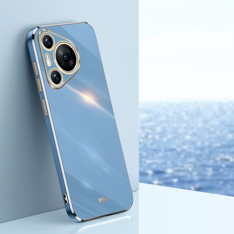 For Huawei Pura 70 Pro / Pura 70 Pro+ XINLI Straight 6D Plating Gold Edge TPU Phone Case(Celestial Blue) - Huawei Cases by XINLI | Online Shopping South Africa | PMC Jewellery | Buy Now Pay Later Mobicred