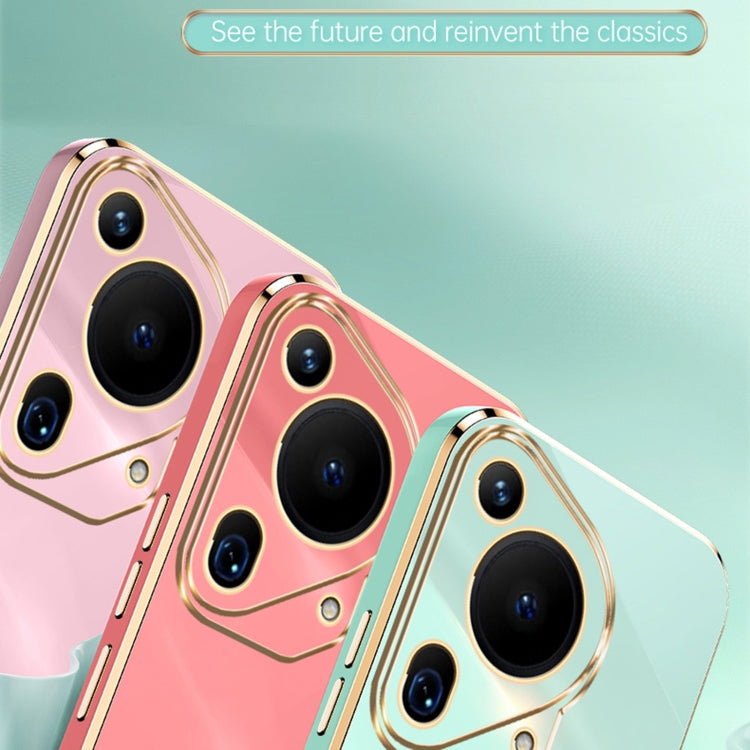 For Huawei Pura 70 Ultra XINLI Straight 6D Plating Gold Edge TPU Phone Case(Pink) - Huawei Cases by XINLI | Online Shopping South Africa | PMC Jewellery | Buy Now Pay Later Mobicred