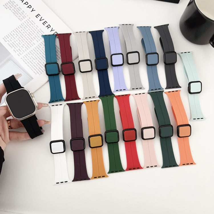 For Apple Watch SE 40mm Magnetic Square Buckle Silicone Watch Band(Cloud Gray) - free shipping - PMC TechLife - Order now!