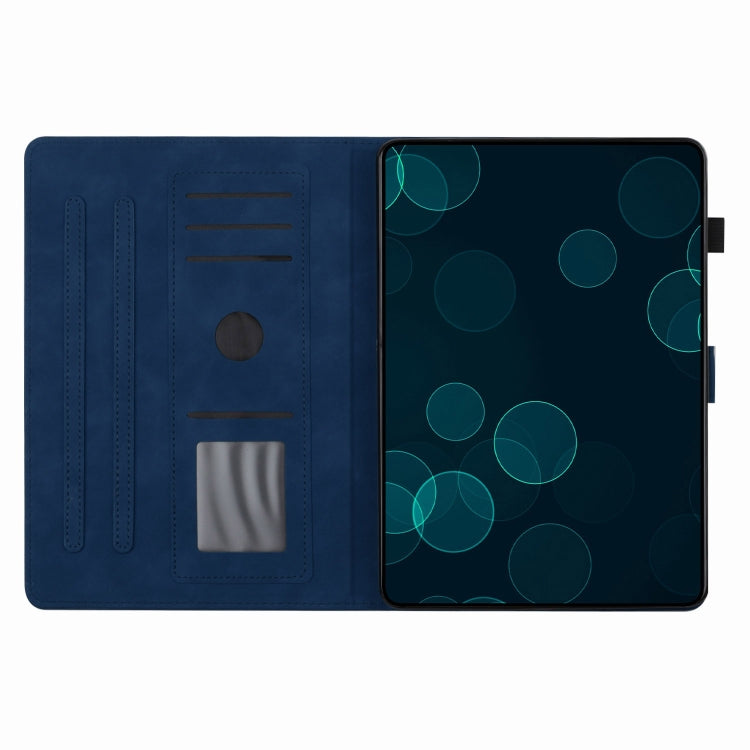 For iPad Pro 11 2024 Coconut Tree Embossed Smart Leather Tablet Case(Blue) - iPad Pro 11 2024 Cases by PMC Jewellery | Online Shopping South Africa | PMC Jewellery | Buy Now Pay Later Mobicred