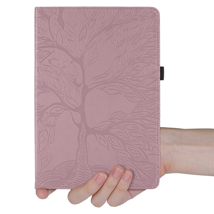 For Honor Pad 9 Tree Life Embossed Rotation Leather Tablet Case(Rose Gold) - Honor by PMC TechLife | Online Shopping South Africa | PMC TechLife | Buy Now Pay Later Mobicred