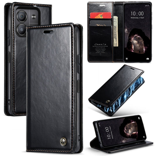 For Xiaomi Redmi Note 13 5G CaseMe 003 Crazy Horse Texture Flip Leather Phone Case(Black) - Note 13 Cases by CaseMe | Online Shopping South Africa | PMC Jewellery | Buy Now Pay Later Mobicred