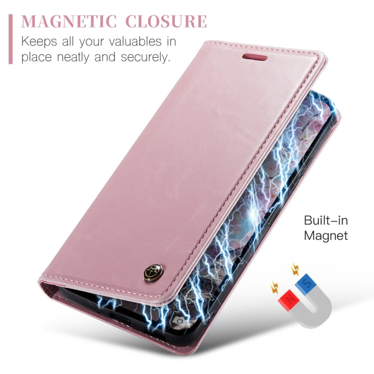 For Xiaomi Redmi Note 13 Pro 5G CaseMe 003 Crazy Horse Texture Flip Leather Phone Case(Pink) - Xiaomi Cases by CaseMe | Online Shopping South Africa | PMC Jewellery | Buy Now Pay Later Mobicred