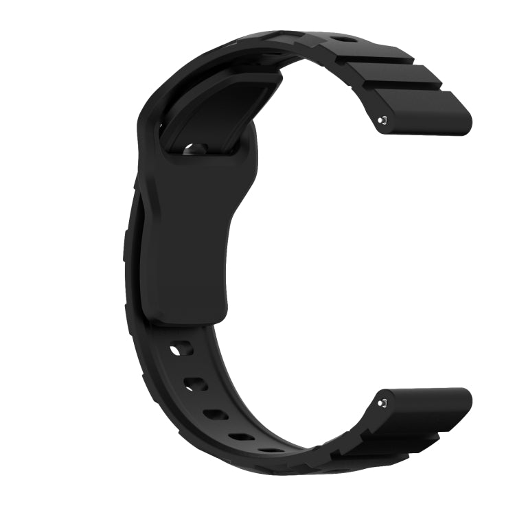 20mm Armor Silicone Watch Band(Black) - 20mm Bands by PMC TechLife | Online Shopping South Africa | PMC TechLife | Buy Now Pay Later Mobicred