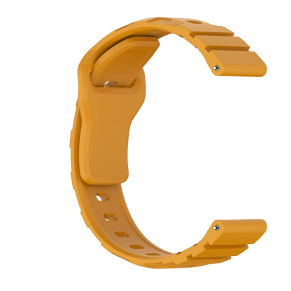 22mm Armor Silicone Watch Band(Yellow) - 22mm Bands by PMC Jewellery | Online Shopping South Africa | PMC Jewellery