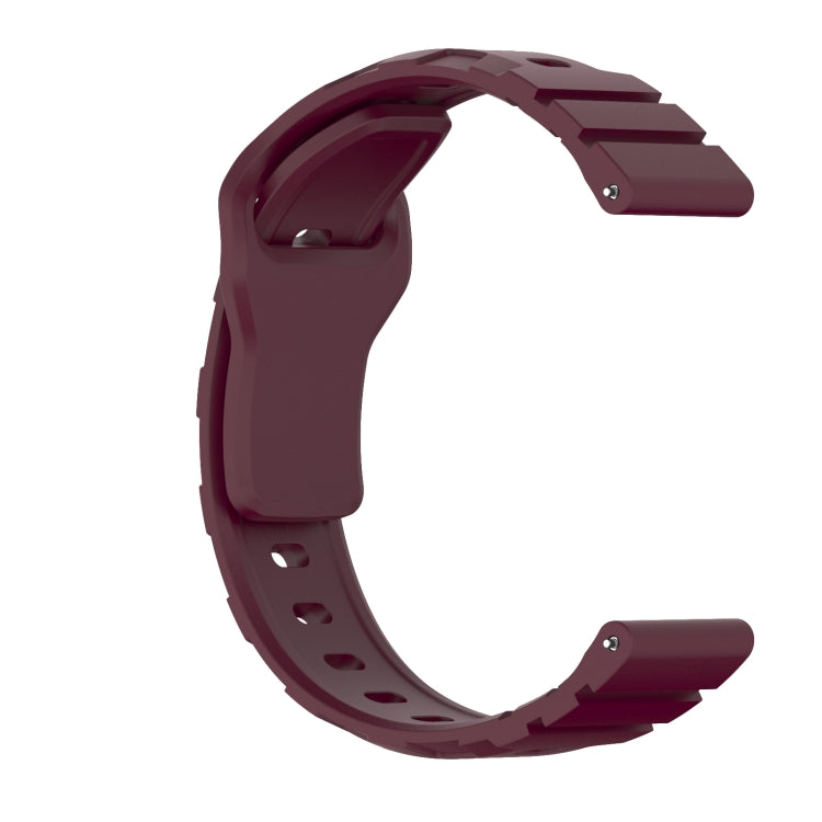 22mm Armor Silicone Watch Band(Wine Red) - 22mm Bands by PMC TechLife | Online Shopping South Africa | PMC TechLife
