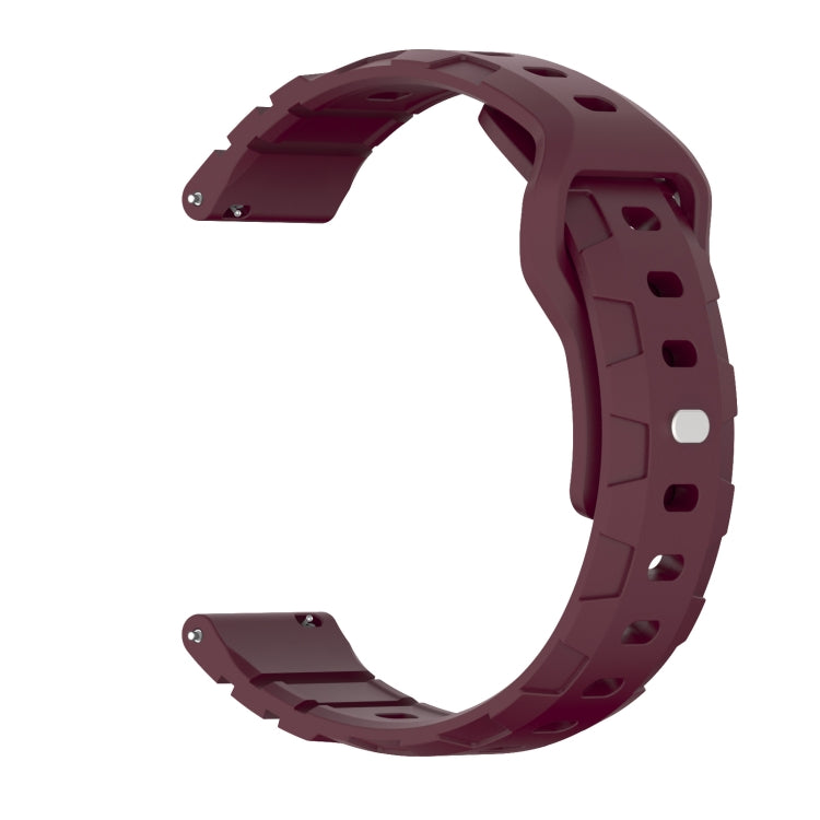 22mm Armor Silicone Watch Band(Wine Red) - 22mm Bands by PMC TechLife | Online Shopping South Africa | PMC TechLife