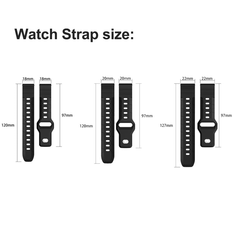 18mm Armor Silicone Watch Band(Starlight) - 20mm Bands by PMC Jewellery | Online Shopping South Africa | PMC Jewellery