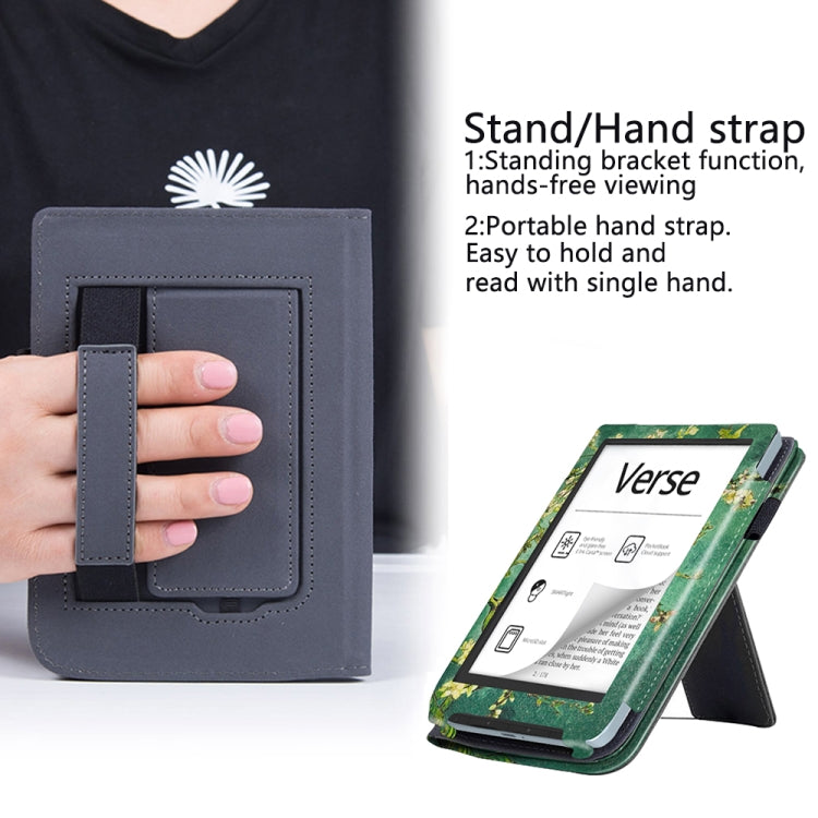 For Pocketbook Verse / Verse Pro Painted Calfskin Smart Leather Tablet Case(Plum Bossom) - free shipping - PMC TechLife - Order now!