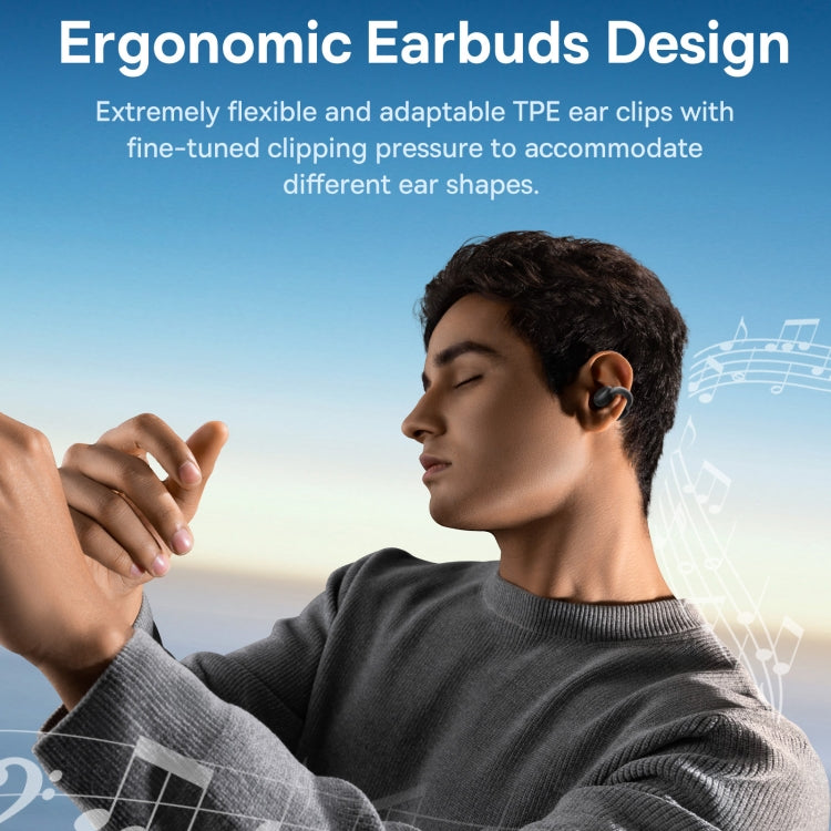 Baseus AirGo 1 Ring Open-Ear TWS Earbuds(Stellar Black) - Bluetooth Earphone by Baseus | Online Shopping South Africa | PMC Jewellery | Buy Now Pay Later Mobicred