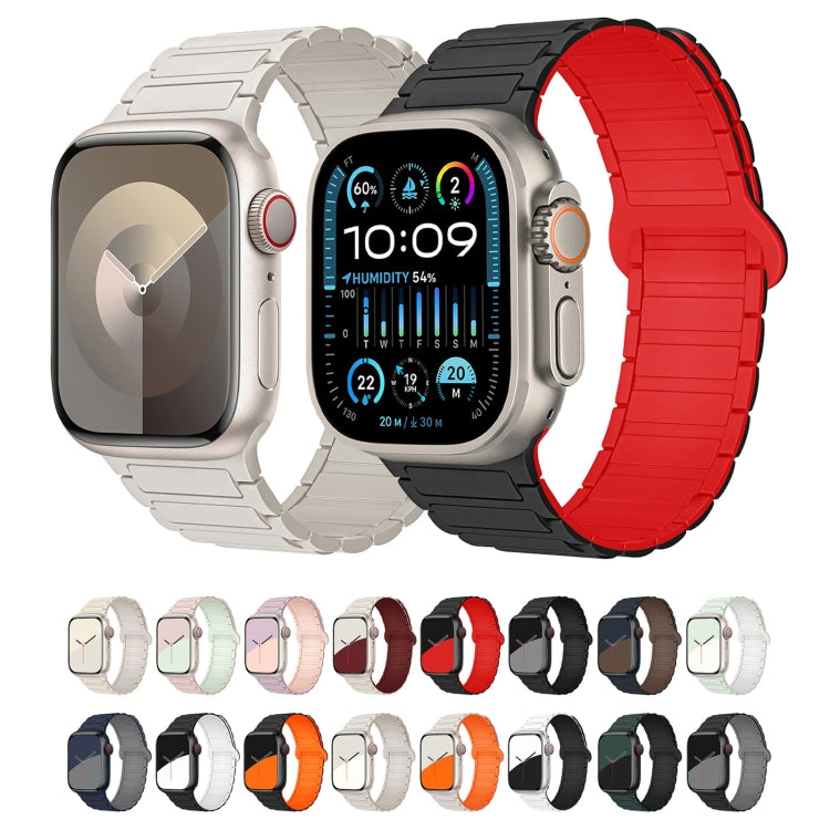 For Apple Watch SE 44mm I-Shaped Magnetic Silicone Watch Band(Mint White) - Watch Bands by PMC TechLife | Online Shopping South Africa | PMC TechLife