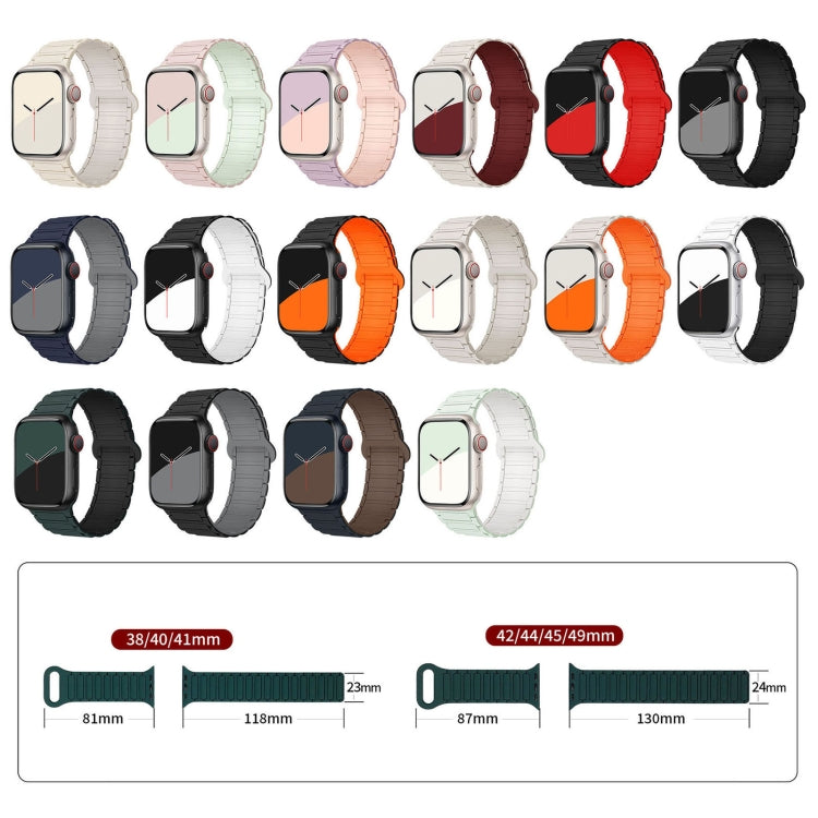 For Apple Watch Ultra 2 49mm I-Shaped Magnetic Silicone Watch Band(Black) - Watch Bands by PMC Jewellery | Online Shopping South Africa | PMC Jewellery