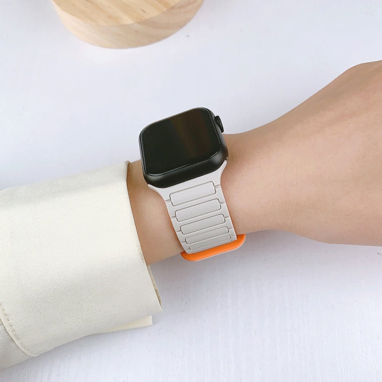 For Apple Watch 38mm I-Shaped Magnetic Silicone Watch Band(Starlight) - Watch Bands by PMC TechLife | Online Shopping South Africa | PMC TechLife