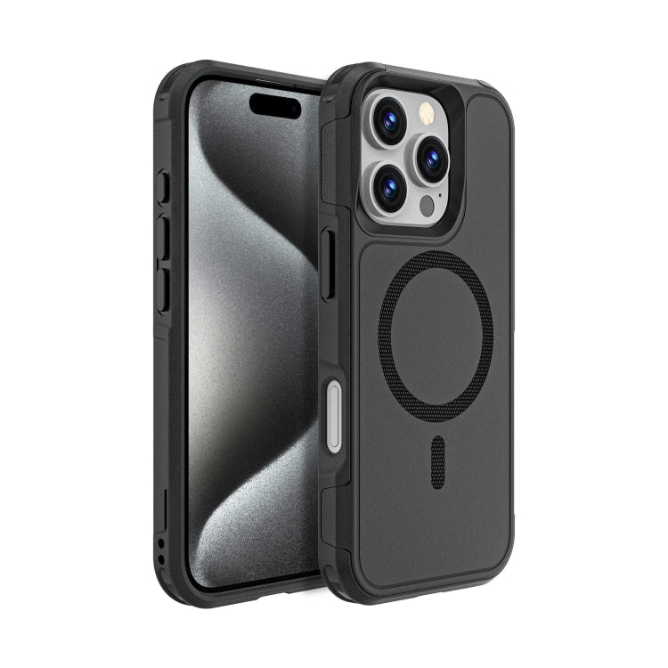 For iPhone 16 Pro RedPepper Armor Magsafe PC Hybrid TPU Phone Case(Black) - iPhone 16 Pro Cases by RedPepper | Online Shopping South Africa | PMC Jewellery | Buy Now Pay Later Mobicred