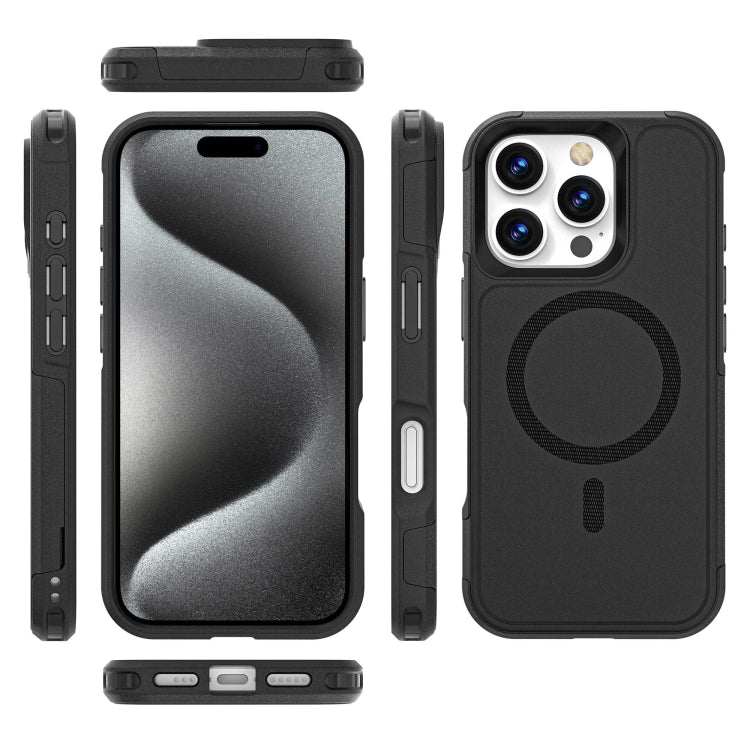 For iPhone 16 Pro RedPepper Armor Magsafe PC Hybrid TPU Phone Case(Black) - iPhone 16 Pro Cases by RedPepper | Online Shopping South Africa | PMC Jewellery | Buy Now Pay Later Mobicred