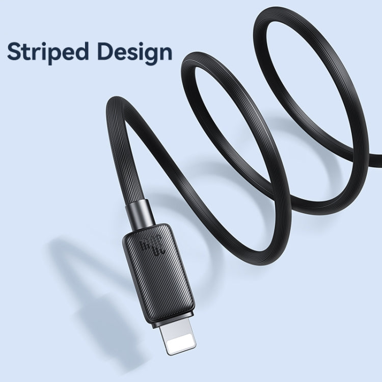 USAMS US-SJ702 USB-C / Type-C to 8 Pin 30W Striped Fast Charge Data Cable, Length:3m(Blue) - 2 in 1 Cable by USAMS | Online Shopping South Africa | PMC Jewellery | Buy Now Pay Later Mobicred