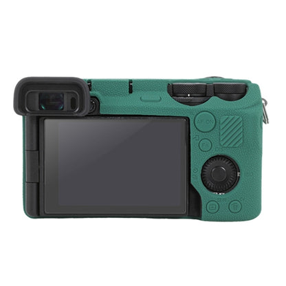 For Sony ILCE-6700 / A6700 Litchi Texture Soft Silicone Protective Case(Green) - Protective Case by PMC Jewellery | Online Shopping South Africa | PMC Jewellery