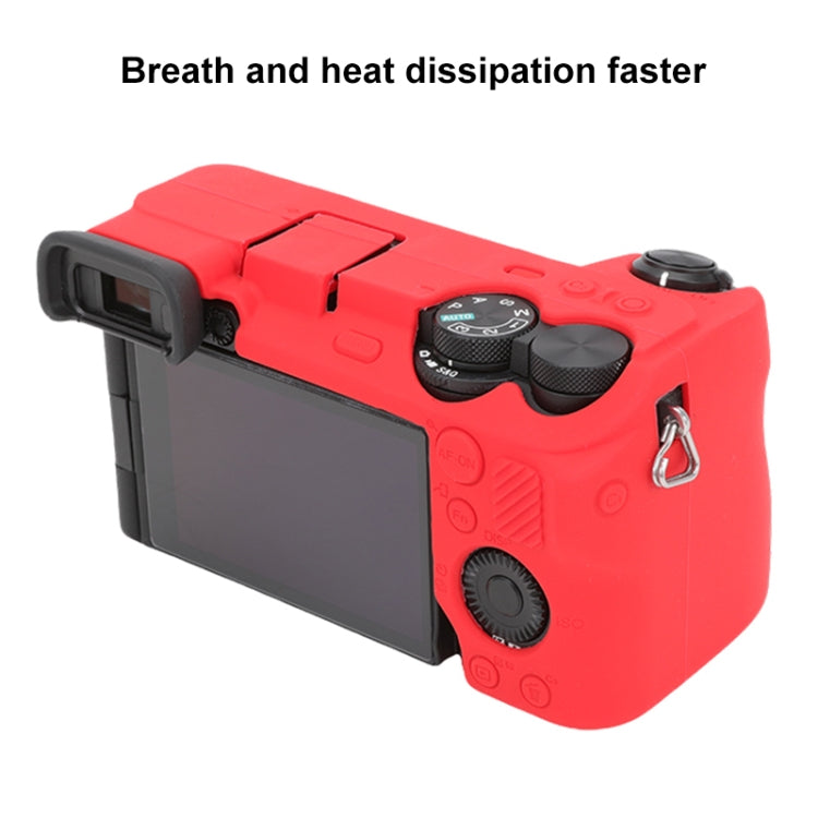 For Sony ILCE-6700 / A6700 Glossy Soft Silicone Protective Case(Red) - Protective Case by PMC TechLife | Online Shopping South Africa | PMC TechLife | Buy Now Pay Later Mobicred