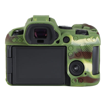 For Canon EOS R6 Mark II Litchi Texture Soft Silicone Protective Case(Camouflage) - Protective Case by PMC Jewellery | Online Shopping South Africa | PMC Jewellery