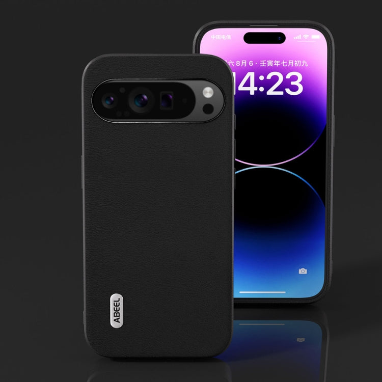 For Google Pixel 9 Pro ABEEL Arashi Texture PU Phone Case(Black) - Google Cases by PMC TechLife | Online Shopping South Africa | PMC TechLife | Buy Now Pay Later Mobicred