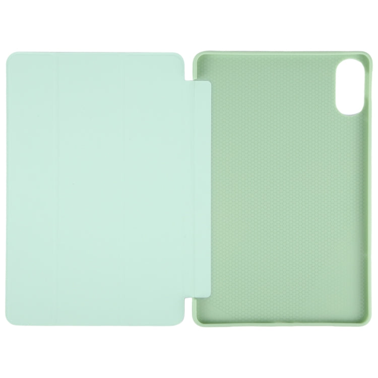 For Huawei MatePad SE 11 2024 Tri-fold Silicone Leather Tablet Case(Green) - Huawei by PMC Jewellery | Online Shopping South Africa | PMC Jewellery | Buy Now Pay Later Mobicred