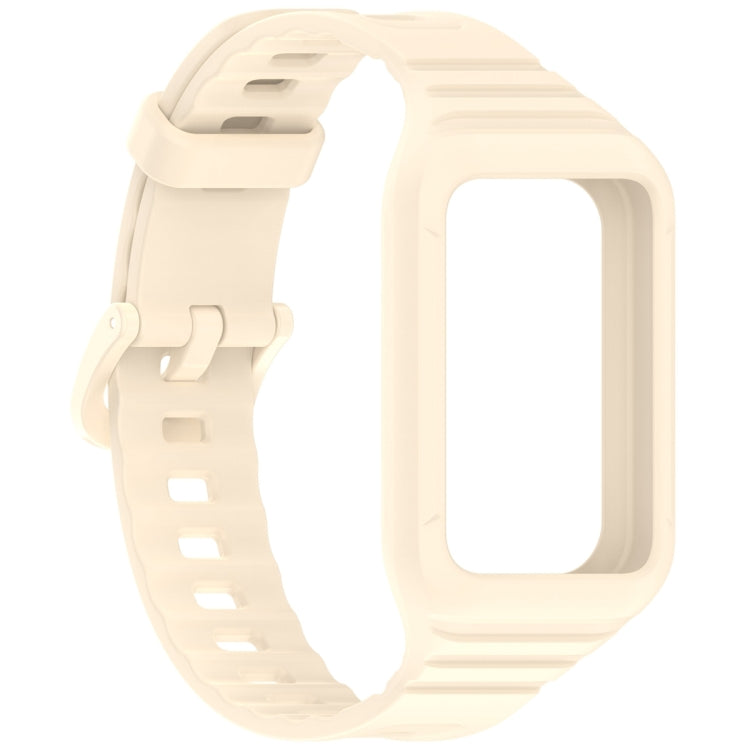 For Honor Band 10 / 9 Armor Integrated Silicone Watch Band(Creamy White) - free shipping - PMC TechLife - Order now!