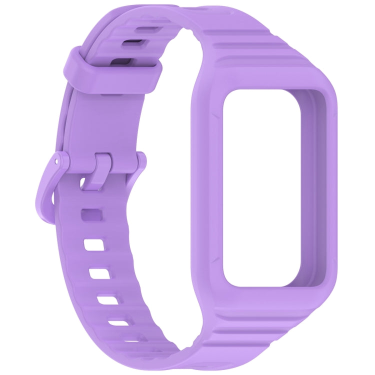 For Honor Band 9 Armor Integrated Silicone Watch Band(Purple) - Watch Bands by PMC Jewellery | Online Shopping South Africa | PMC Jewellery