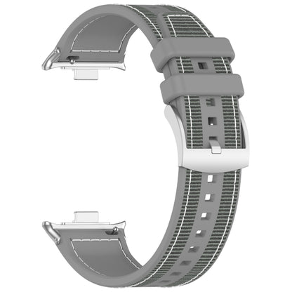 For Xiaomi Mi Band 8 Pro / Redmi Watch 4 Official Buckle Hybrid Nylon Braid Silicone Watch Band(Grey) - Watch Bands by PMC Jewellery | Online Shopping South Africa | PMC Jewellery