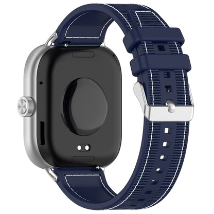 For Xiaomi Mi Band 8 Pro / Redmi Watch 4 Ordinary Buckle Hybrid Nylon Braid Silicone Watch Band(Midnight Blue) - Watch Bands by PMC Jewellery | Online Shopping South Africa | PMC Jewellery