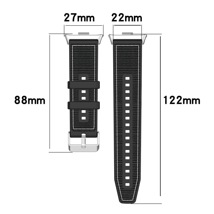 For Xiaomi Mi Band 8 Pro / Redmi Watch 4 Ordinary Buckle Hybrid Nylon Braid Silicone Watch Band(Green) - Watch Bands by PMC Jewellery | Online Shopping South Africa | PMC Jewellery